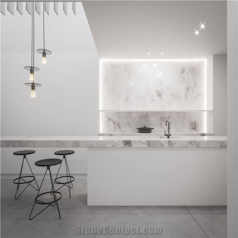 Ambiente Light Quartz Kitchen Countertops