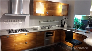 Crystal Nevada Quartz Kitchen Countertop