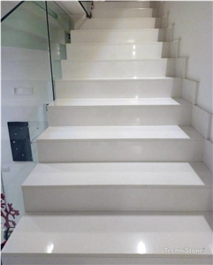 Crystal Polar White Quartz Stair Steps And Risers