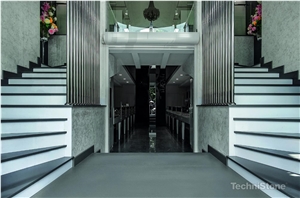 Gobi Grey Quartz Staircase, Steps