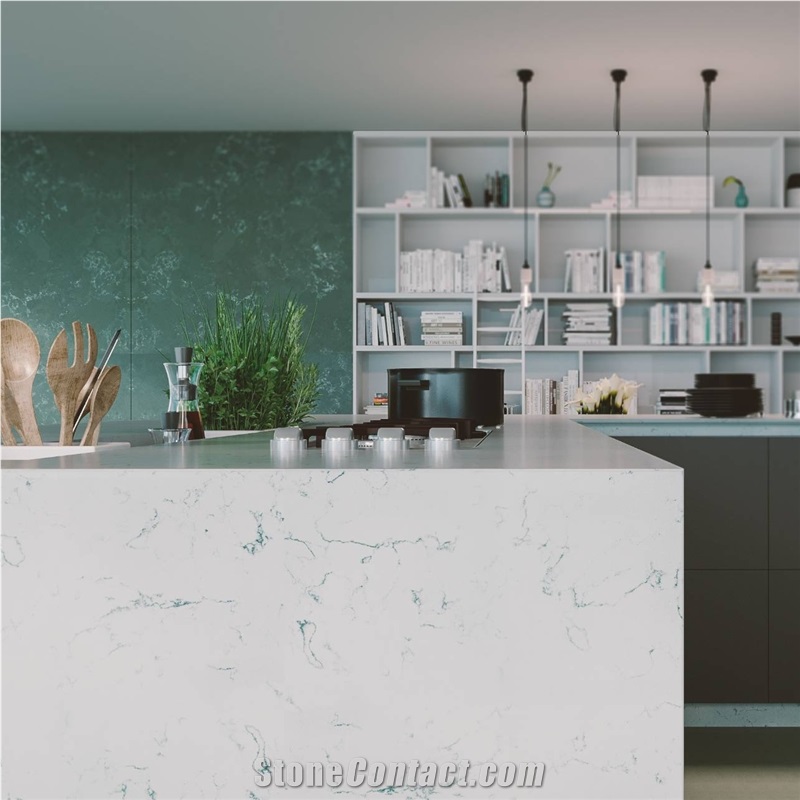 Noble Areti Bianco Quartz Kitchen Countertop
