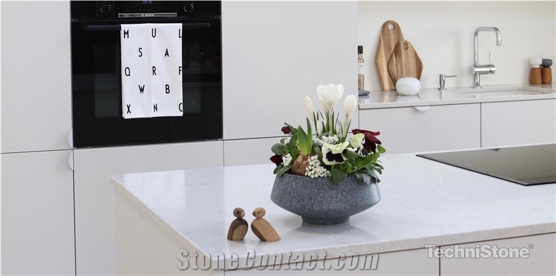 Noble Carrara Quartz Kitchen Countertops