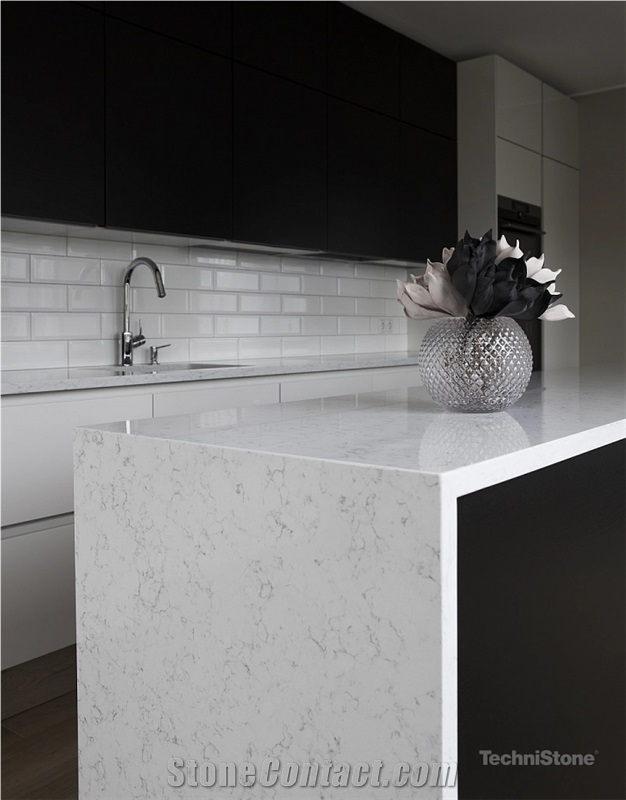 Noble Carrara Quartz Kitchen Countertops