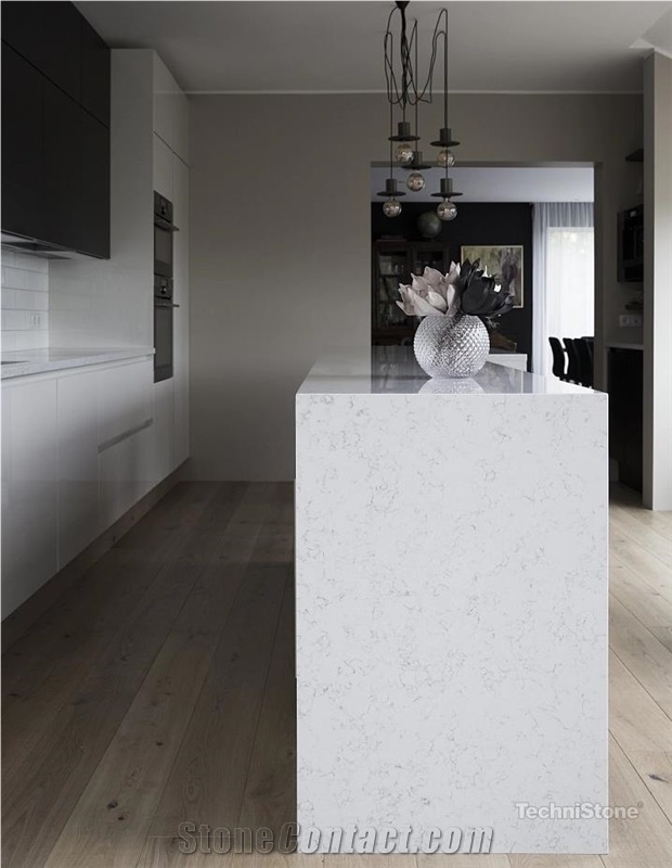 Noble Carrara Quartz Kitchen Countertops