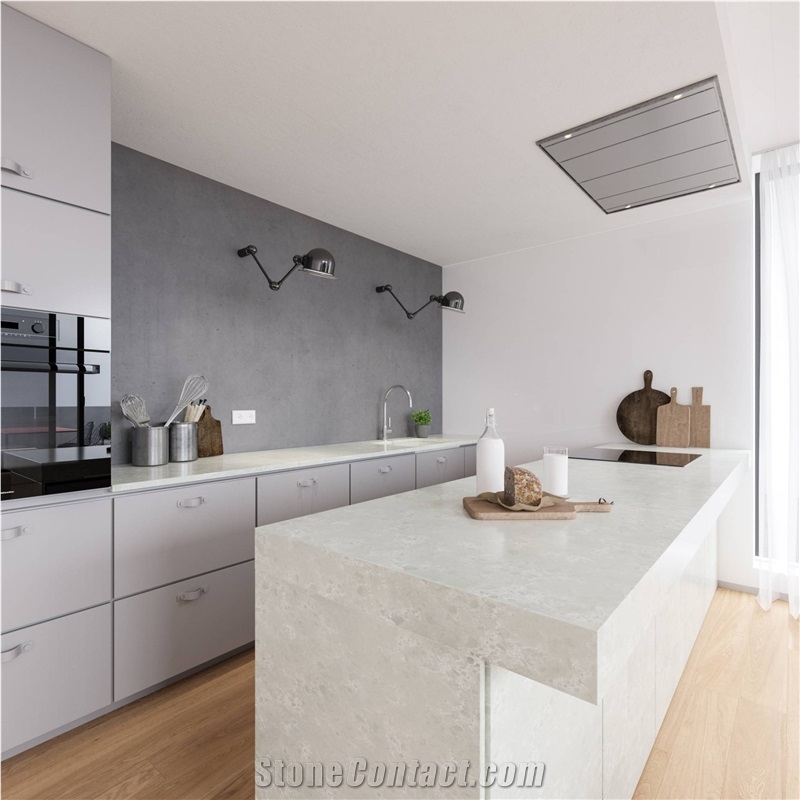 Noble Olympos Mist Quartz Kitchen Countertops