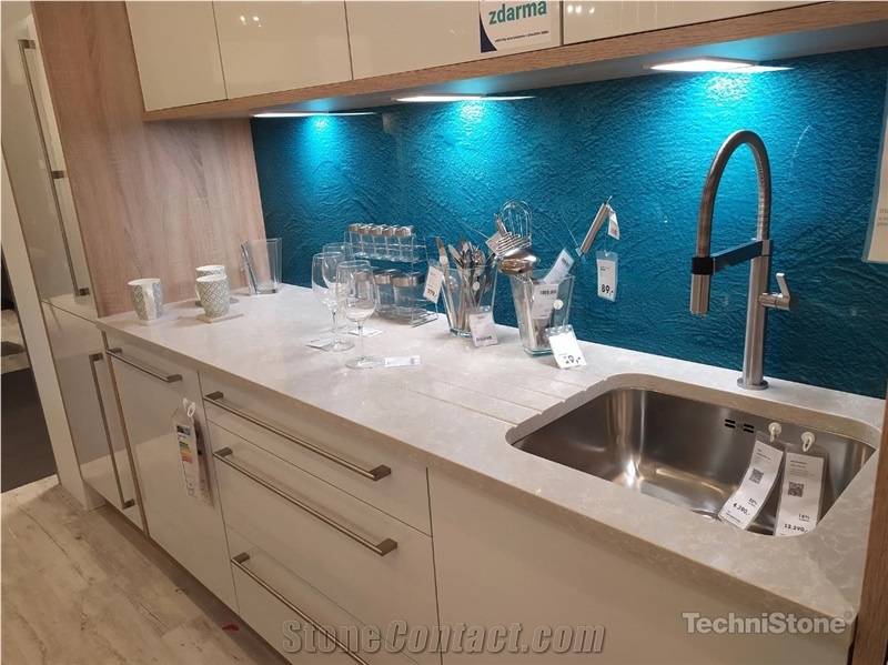 Noble Olympos Mist Quartz Kitchen Countertops