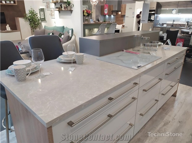Noble Olympos Mist Quartz Kitchen Countertops