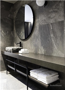 Noble Pietra Grey Quartz Bathroom Countertop