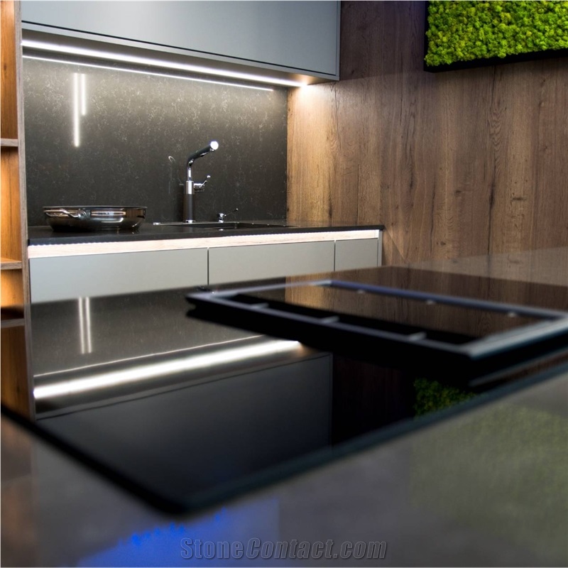 Noble Pietra Grey Quartz Kitchen Countertops