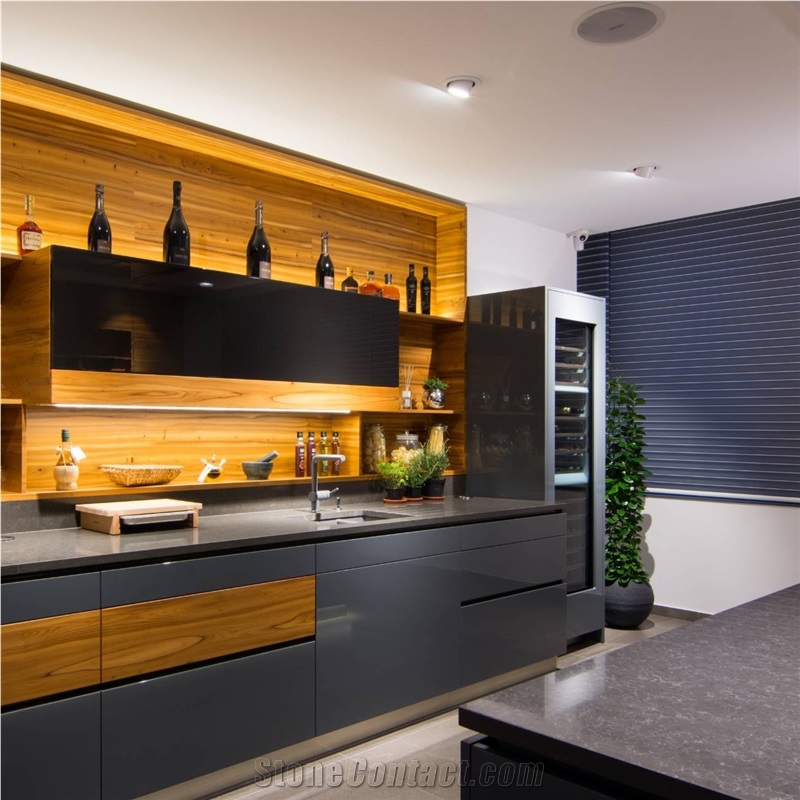 Noble Pietra Grey Quartz Kitchen Countertops