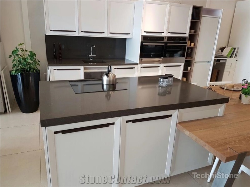Noble Pietra Grey Quartz Kitchen Countertops