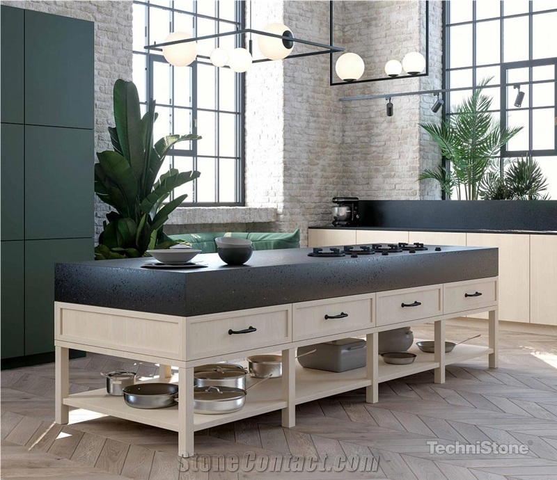 Taurus Terrazzo Dark Kitchen Countertops