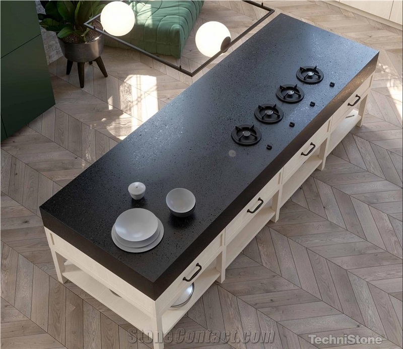Taurus Terrazzo Dark Kitchen Countertops
