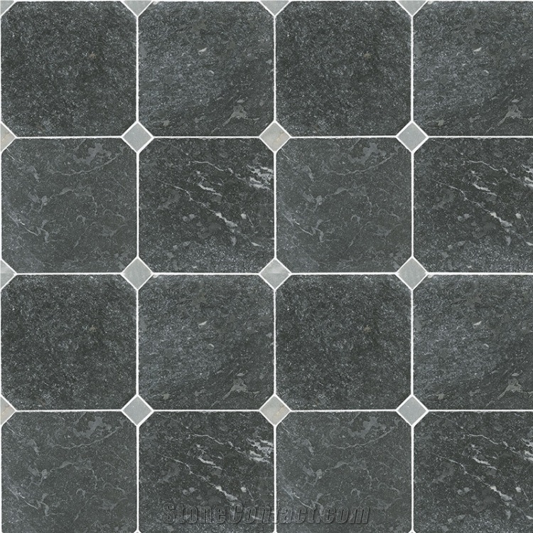Black Marble Octagon Tiles