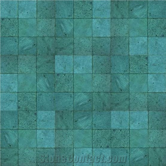Natural Sukabumi Green Stone 10 X 10Cmm Pool Tiles