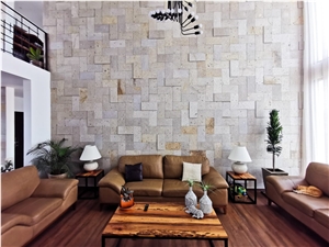 Blanco Pachuca Cantera Stone Wall Tiles