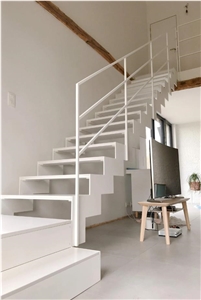 Quartz-Solid Surface Staircase Steps