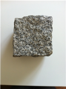 Bergama Grey Granite Cobblestone, Pavers, Cube Stone