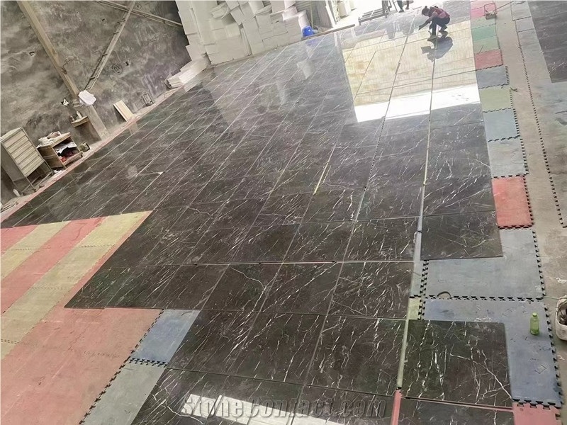 Wyndham Grey Marble Slabs Floor Wall