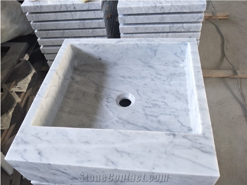 China Guangxi White Marble Bathroom Vanity Top