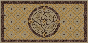 Natural Stone Multicolor Combined Interior Decoration Floor Pattern