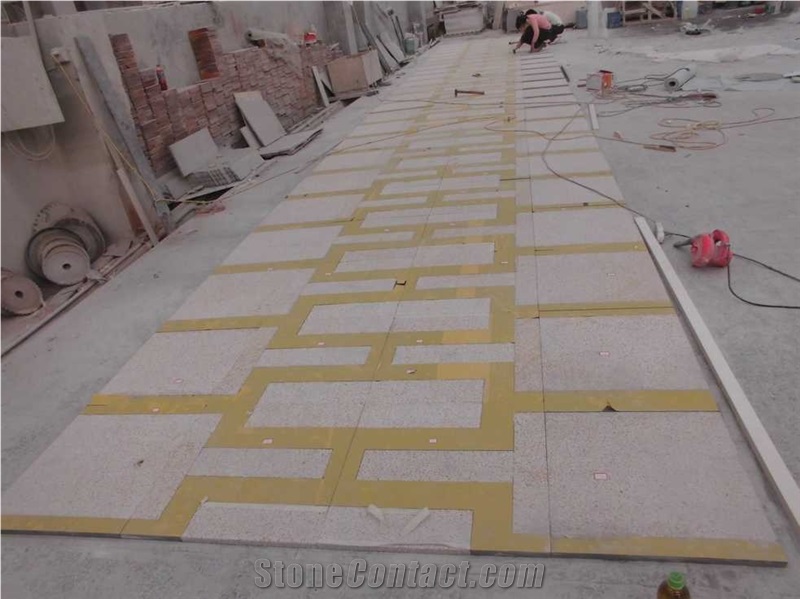 Natural Granite Waterjet Flooring Pattern