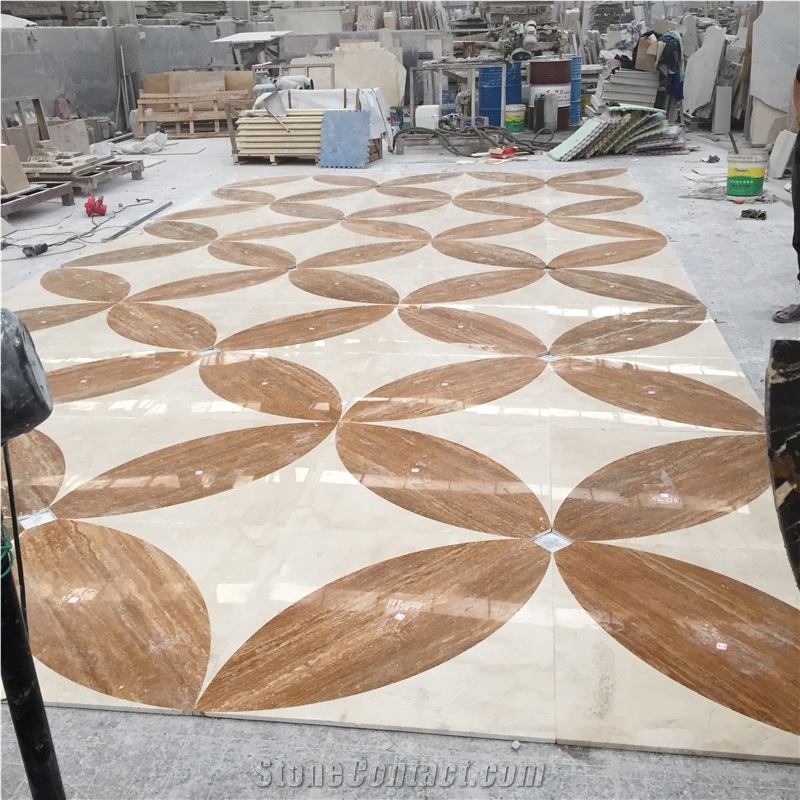 Natural Granite Waterjet Flooring Pattern