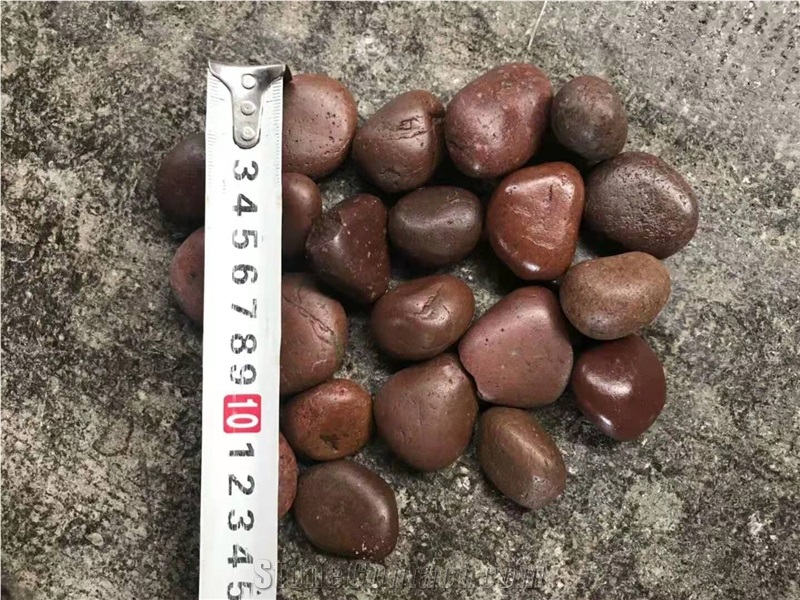 Polished Red River Pebble Stones For Landscaping