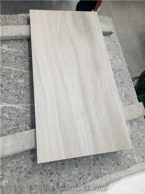 White Wooden Marble Stair Steps