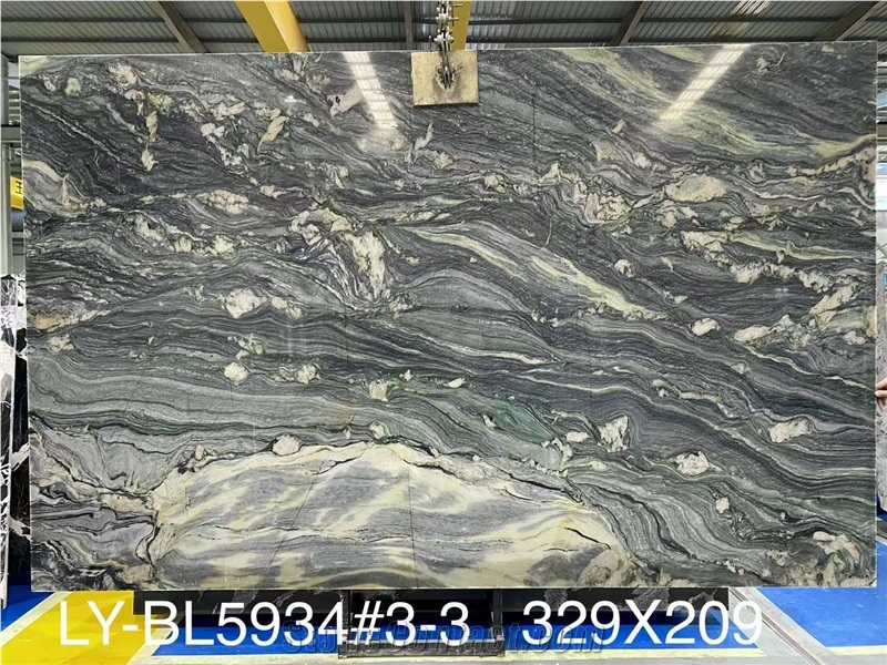 High Quality Explosion Blue Quartzite Slab Tiles