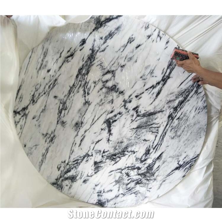 Wholesale New York White Marble Square Round Table Tops