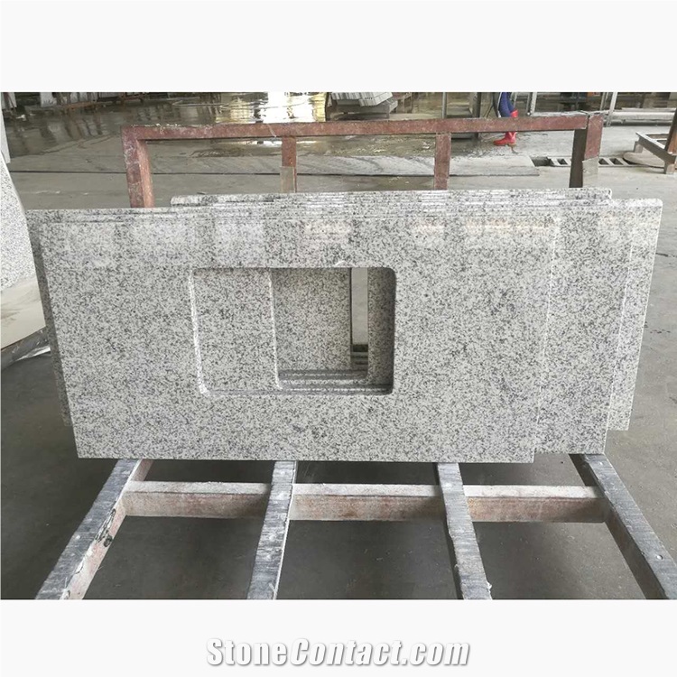 Chinese G655 Rice White Granite Curve Countertops