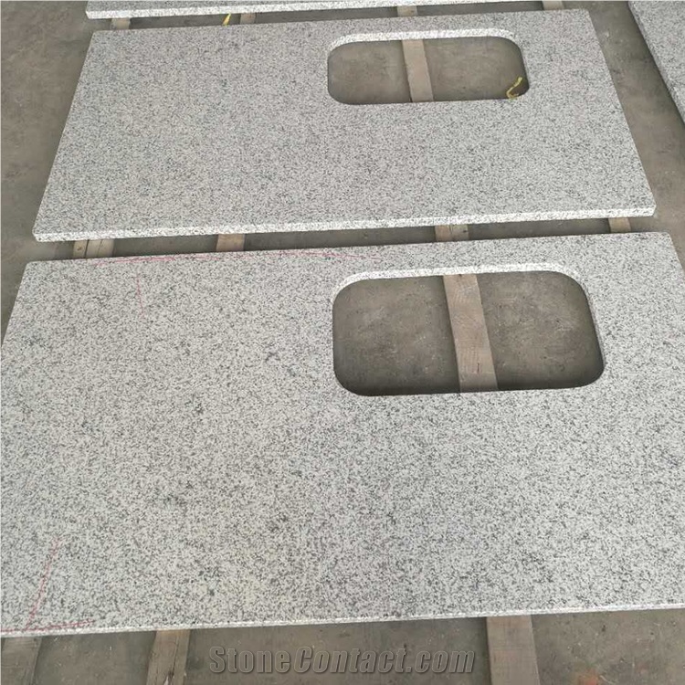 Chinese G655 Rice White Granite Curve Countertops