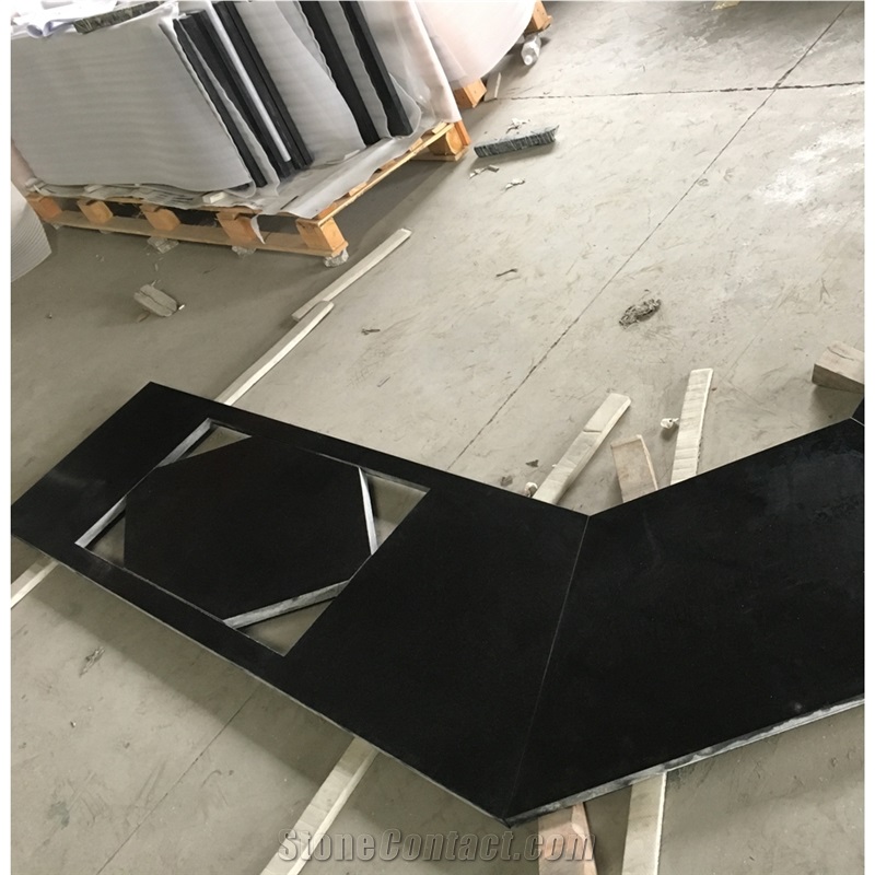 Fast Delivery Black Polishing Granite Countertops For Project