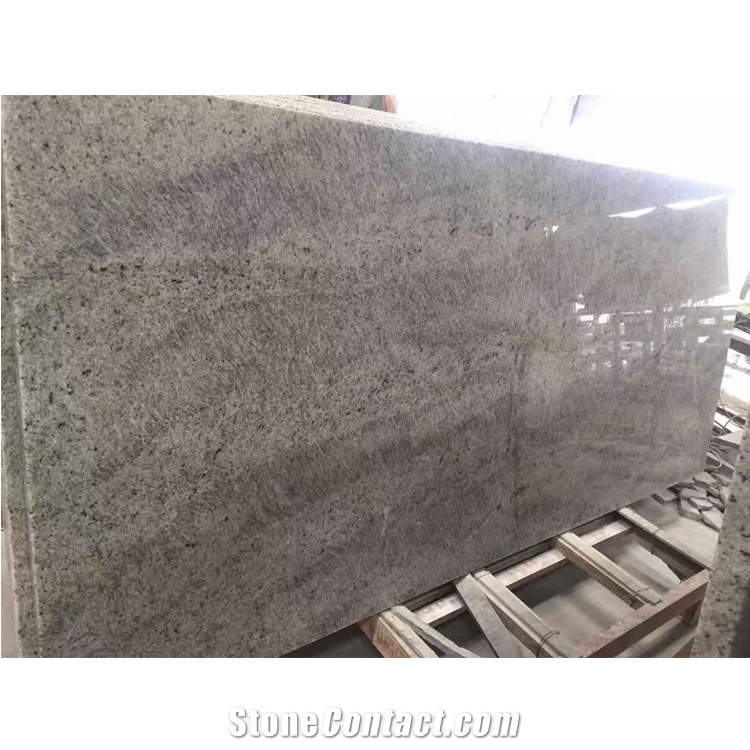 Kashmir White Granite Kitchen Countertop With Square Sink