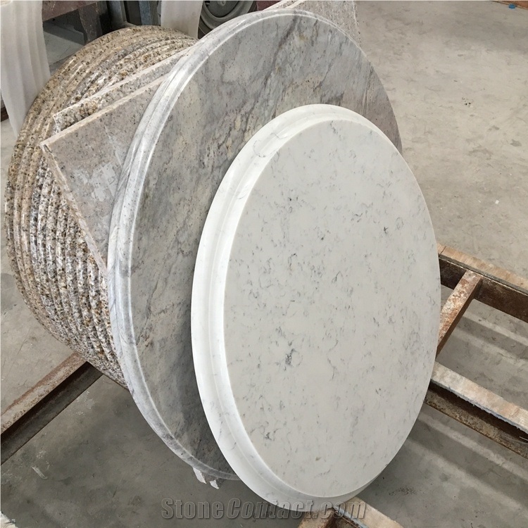 White Marble Dining Table Top For Restaurant