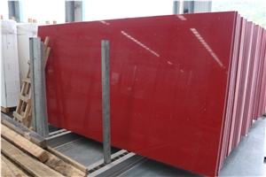 Polished Crystal Red Quartz, Slabs