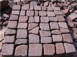 G666 Shouning Red Granite, Cube Cobble Stone