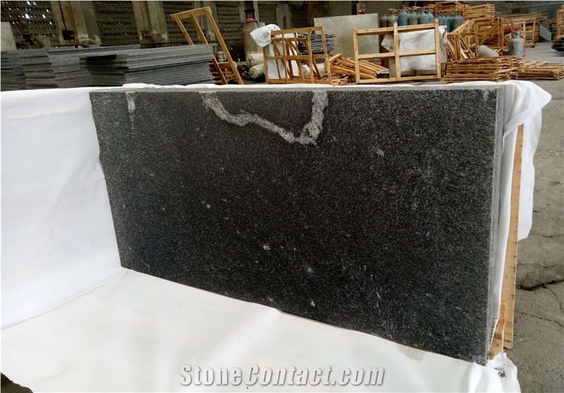 On Sale Snow Grey Granite, Polished And Flamed, Slabs&Tiles