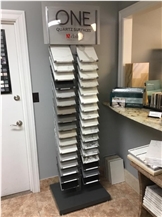 Artificial Stone Quartz Tower Metal Display Stand