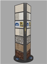 Metal Stone Spin Tower Display Stand