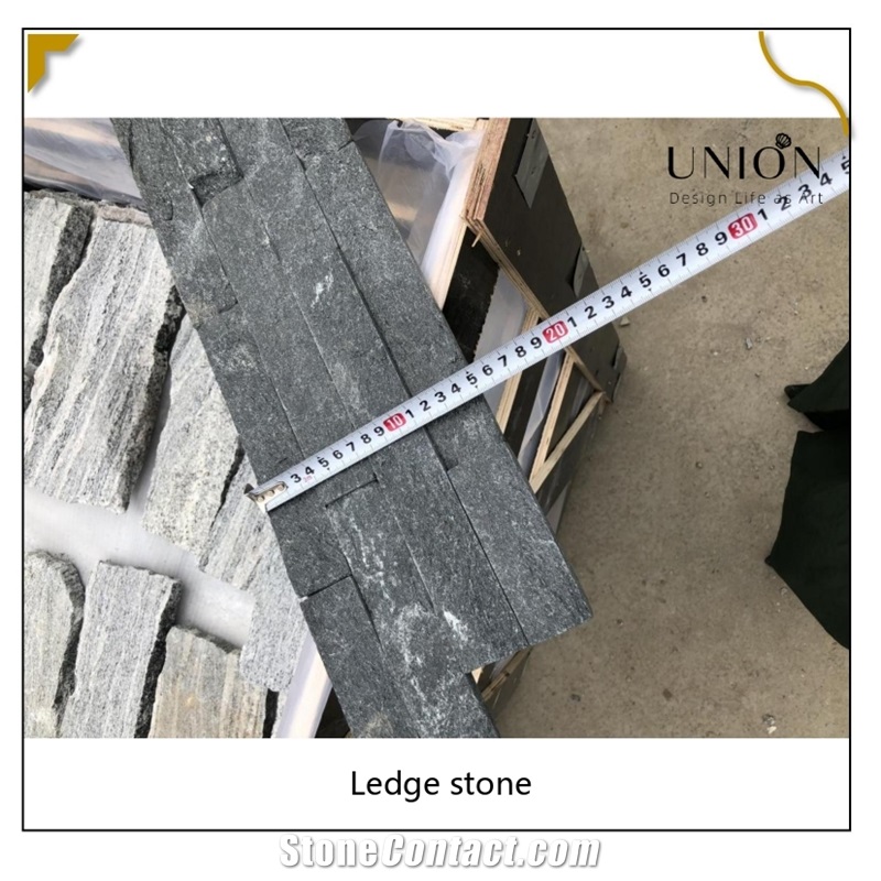 UNION DECO Black Stacked Stone Quartzite For Wholesale Price