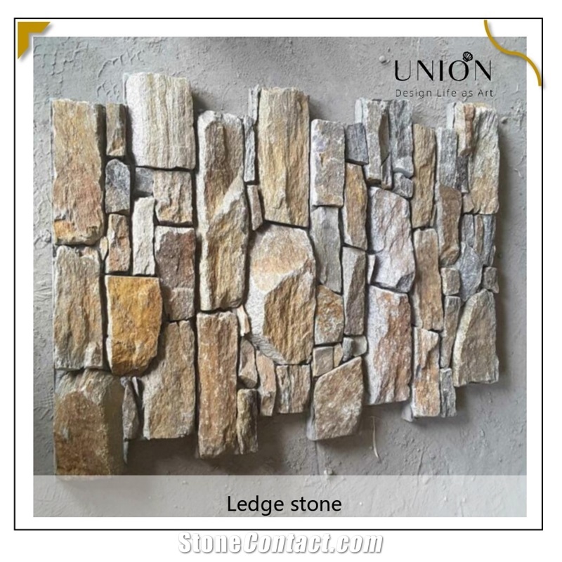 UNION DECO Natural Quartzite Ledger Panel Culture Stone Tile