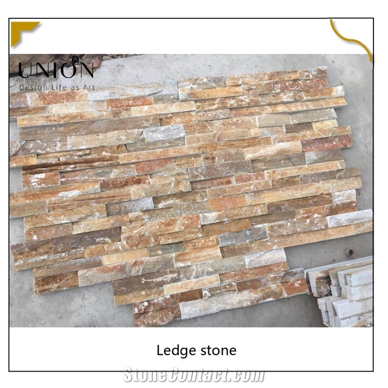UNION DECO Natural Slate Stacked Stone Wall Cladding Panel