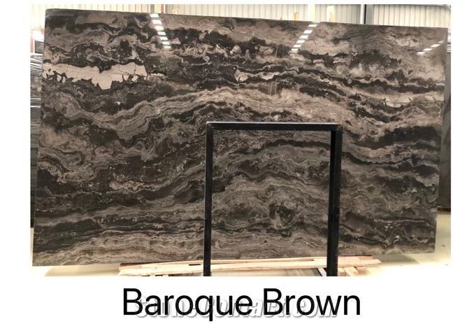 Baroque Brown Marble Slab