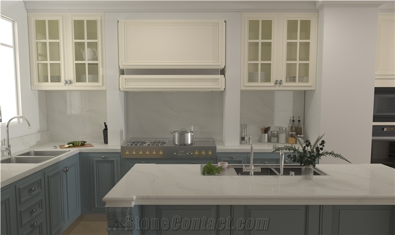 Calacatta Moonlight Quartz Finished Product