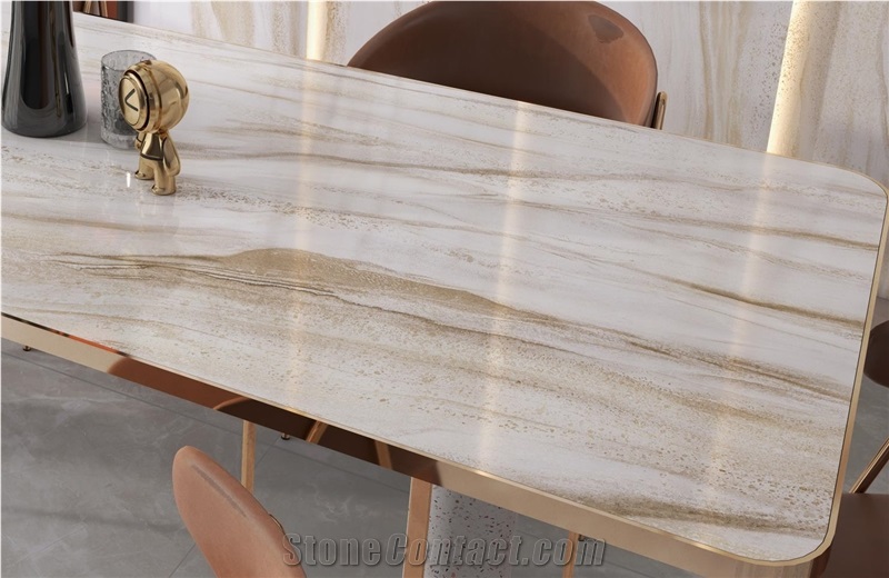 Evora Gold Sintered Stone Finished Product