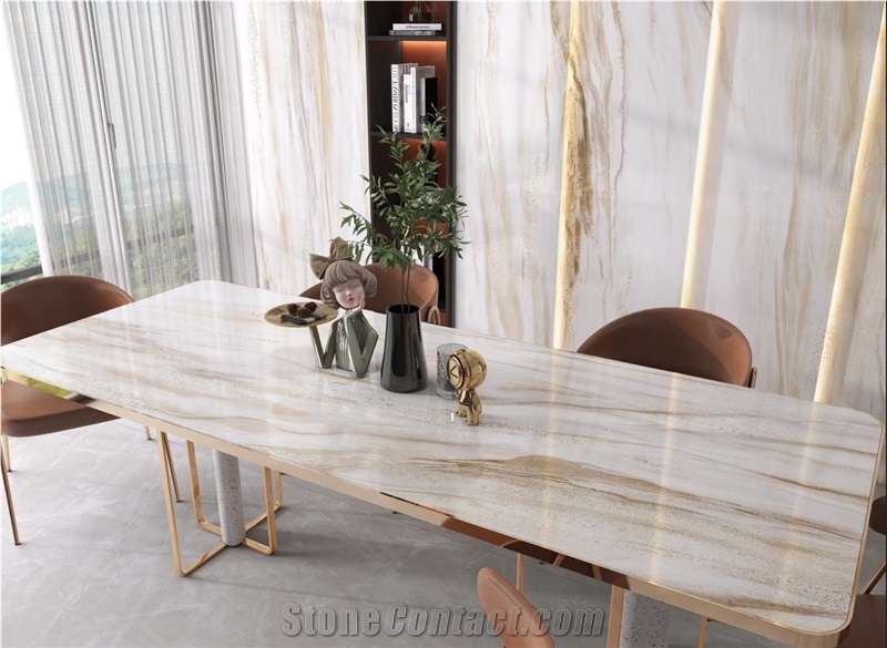 Evora Gold Sintered Stone Finished Product