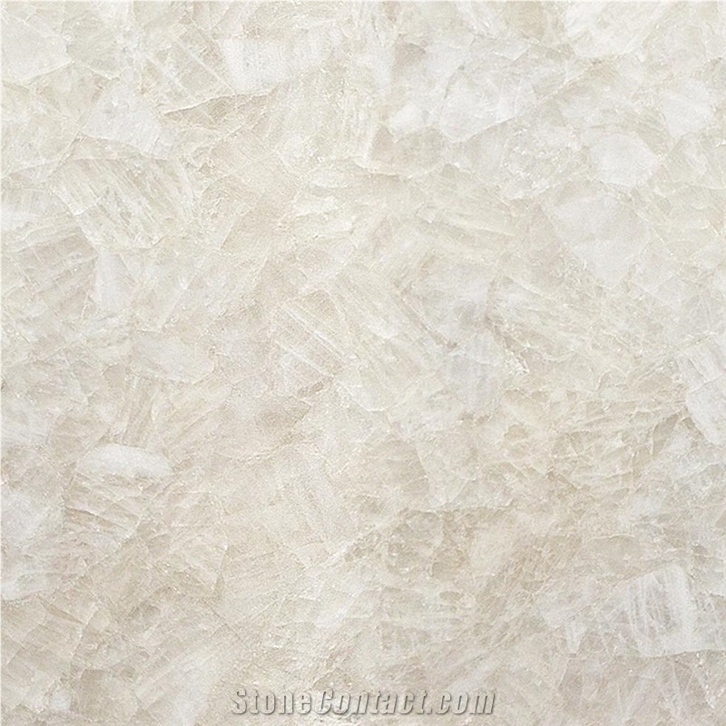 White Crystal Semiprecious Stone 