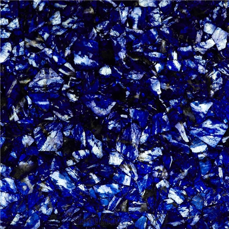 Blue Sodalite Semiprecious Stone Tile